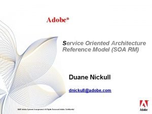 Adobe Service Oriented Architecture Reference Model SOA RM