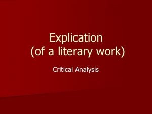 Analysis definition in literature