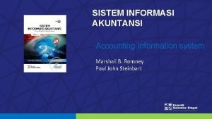 SISTEM INFORMASI AKUNTANSI Accounting Information system Marshall B