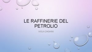 Raffinazione del petrolio mappa concettuale