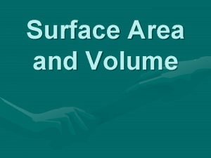 Surface Area and Volume Day 1 Surface Area