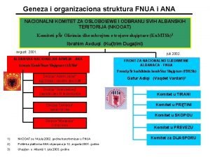 Geneza i organizaciona struktura FNUA i ANA NACIONALNI