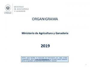 Ministerio de agricultura ganadería y pesca organigrama