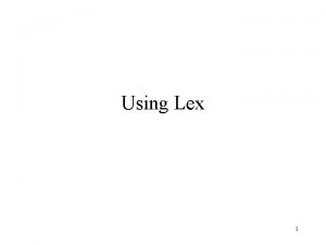 Flex lexical