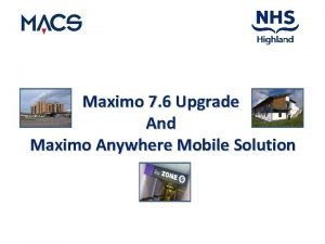 Maximo upgrade