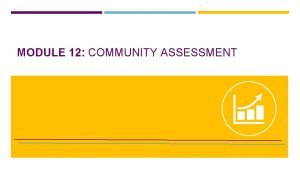 Community diagnosis