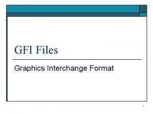 GFI Files Graphics Interchange Format 1 GIF History