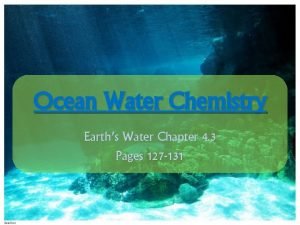 Ocean water chemistry