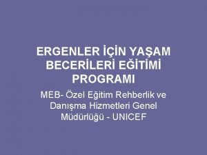 Yaşam becerileri eğitimi programı