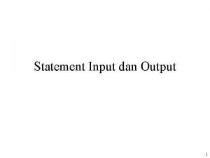 Contoh statement adalah