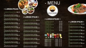 Lorem ipsum menu Lorem ipsum menu