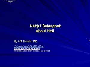Hell Schools of Thought Nahjul Balaaghah about Hell