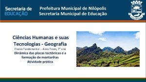 Prefeitura Municipal de Nilpolis Secretaria Municipal de Educao