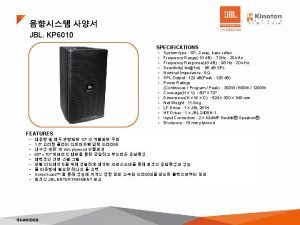 Jbl kp 6010