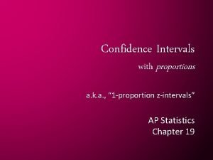 How to interpret confidence intervals example