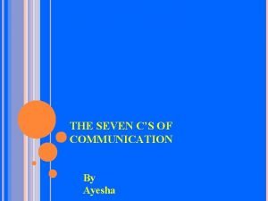 Seven c's of communication