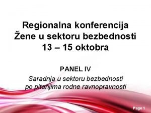 Regionalna konferencija ene u sektoru bezbednosti 13 15