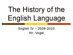 English iv