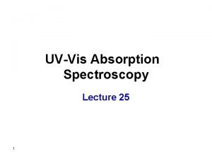 UVVis Absorption Spectroscopy Lecture 25 1 4 Multichannel