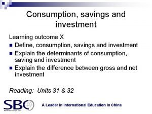 Determinants of consumption Determinants of consumption