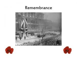 Remembrance Poppies to help us remember The idea