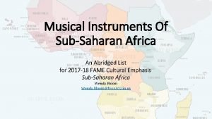 List of african instruments