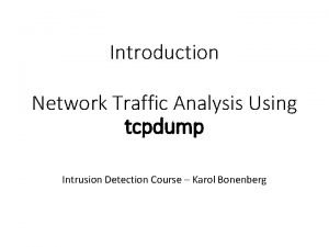 Introduction to tcpdump