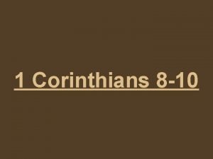 1 Corinthians 8 10 1 Corinthians 8 4