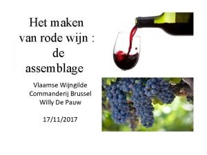 Het maken van rode wijn de assemblage Vlaamse