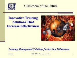 Innovative training solutions