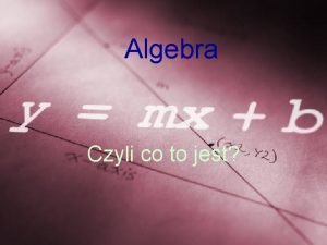 Co to algebra