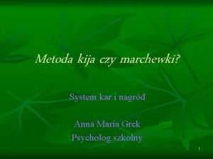 Metoda kija i marchewki