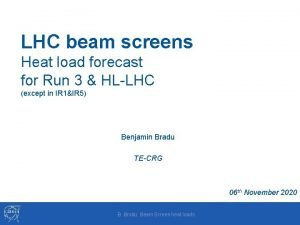 LHC beam screens Heat load forecast for Run