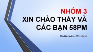 NHM 3 XIN CHO THY V CC BN