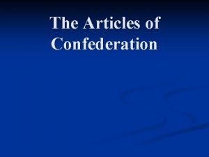 Articles of confederation