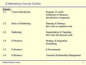 Emarketing course