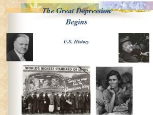 The Great Depression Begins U S History Causes