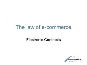 Electronic contract law