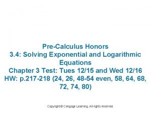 3-4 exponential and logarithmic equations