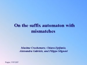 Suffix automaton