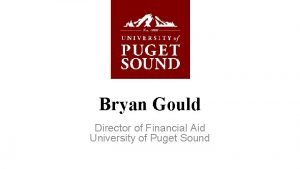 University of puget sound financial aid