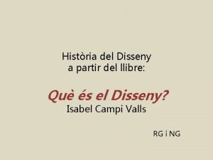 Histria del Disseny a partir del llibre Qu