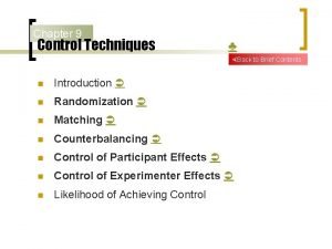 Matching by equating participants