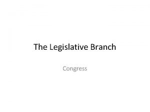 The Legislative Branch Congress U S Capitol What