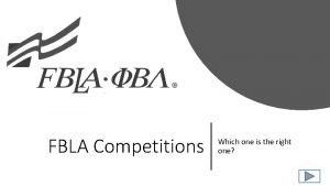 How do fbla competitions work