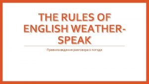 Any discussion of english conversation