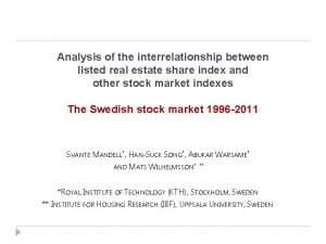 Analysis of the interrelationship between listed real estate