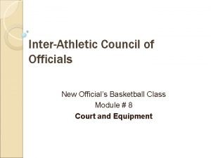 InterAthletic Council of Officials New Officials Basketball Class