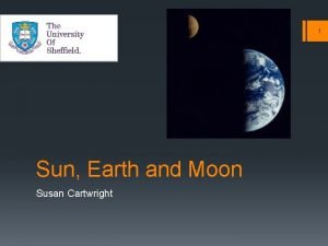 1 Sun Earth and Moon Susan Cartwright 2