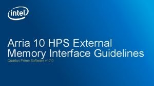 Arria 10 hps